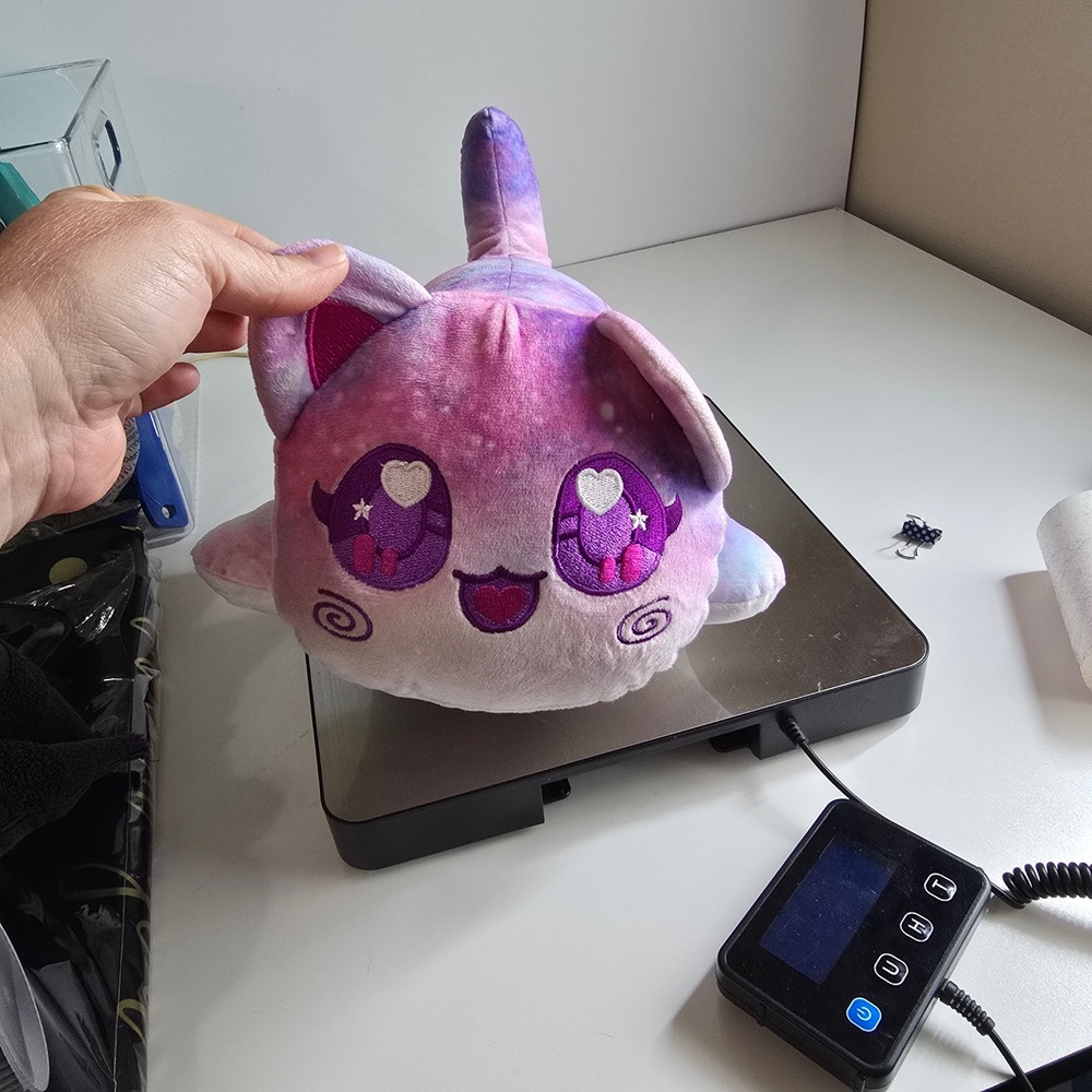 Aphmau MeeMeows Galaxy Cat Plush Stuffed Animal Purple Pink Celestial Nebula